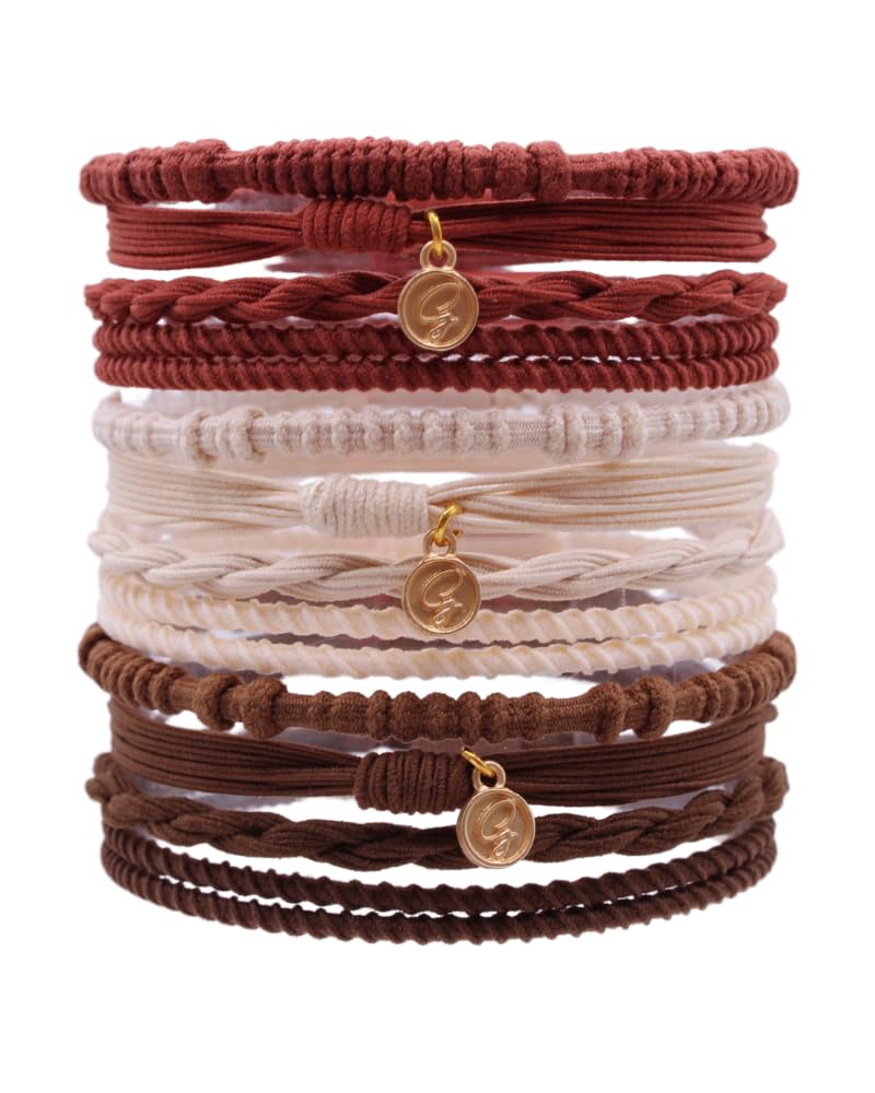 Gypsea Bands Hair Tie Bracelets for Men, Women & Kids - Set of 12 - Hanalei