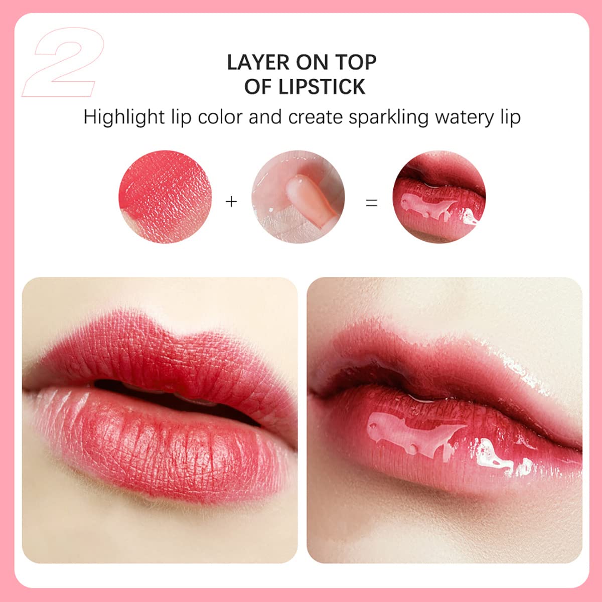Alisesun Lip Oil Hydrating Tinted Lip Balm, Plump Lip Gloss Lip Care Transparent Toot Lip Oil Tinted (004# Transparent)