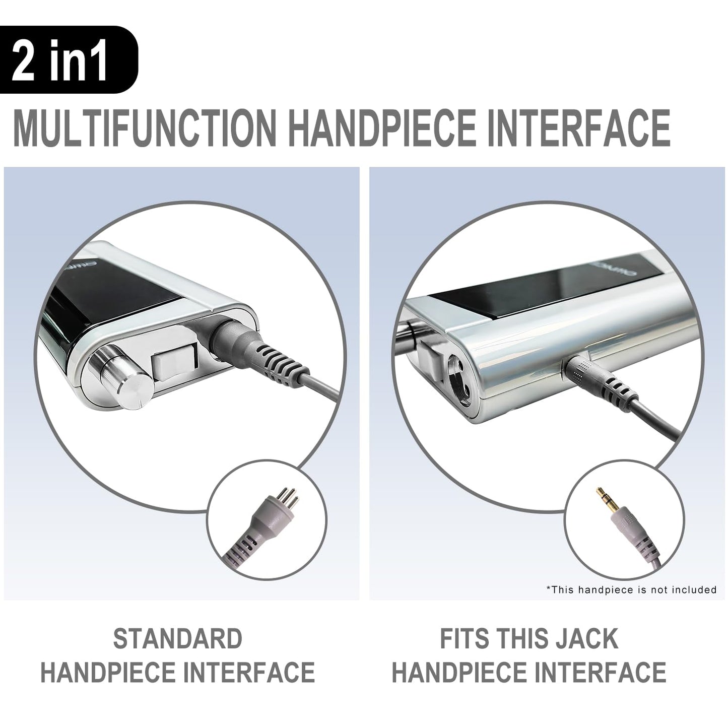 Electric Professional Nail Drill 35000RPM Cordless Portable Nail E-File Buffer Tools with Bits Perfect for Salon Manicure Pedicure Acrylic, Gel, Natural Nails(Sky Silver)