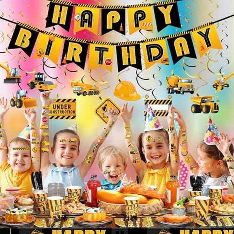 Cars and Trucks Temporary Tattoo for Kids - 50PCS Cars Construction Tractor Tattoos Party Birthday Decorations Excavator Construction Vehicle Tattoo Body Sticker for Kids Boys Girls Party Bag Filler