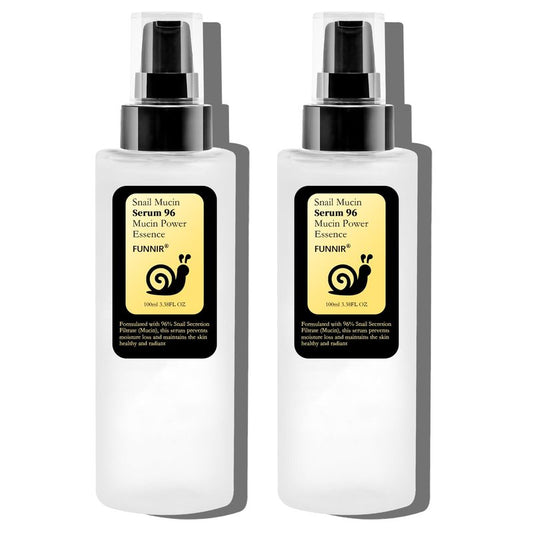 FUNNIR Snail Mucin Serum 96% 200ml, Hydrating Serum for Face with Snail Secretion Filtrate for Dull Skin, Skin care products for All Skin Types