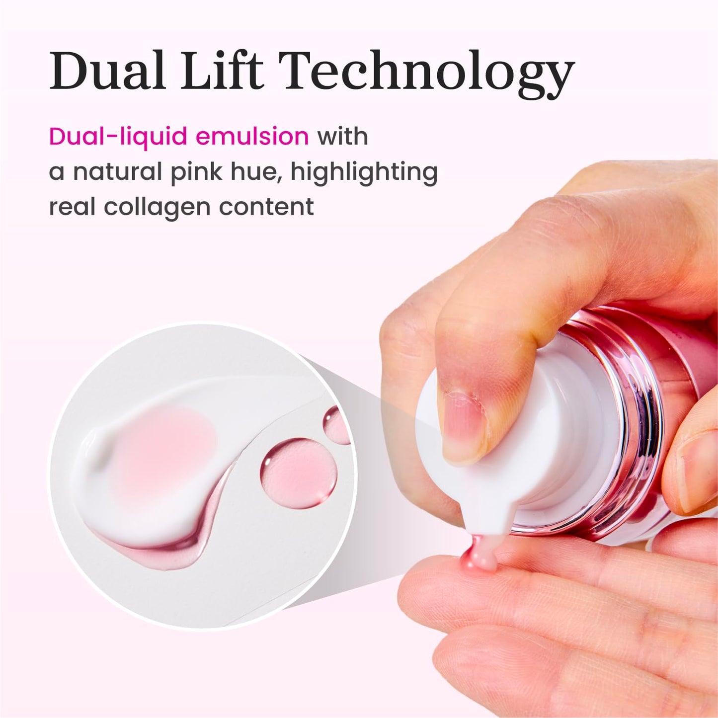 YADAH Collagen Dual Lift Serum 1.69 fl oz - Dual Formula in One with Vitamin C, Hydrolyzed Collagen, Spilanthol and Pure Collagen. Instant Firming and Lifting with Deep Hydration.