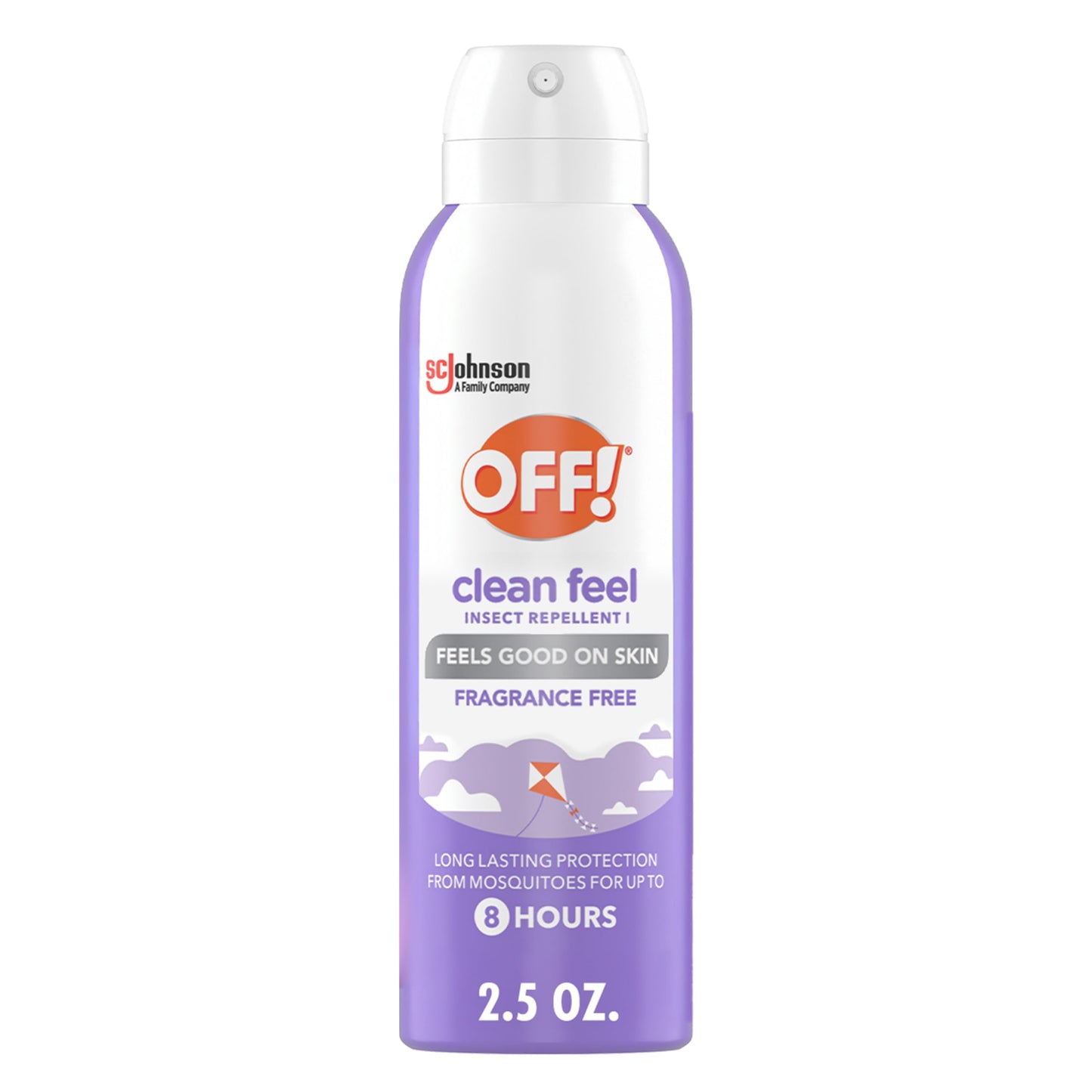 OFF! Clean Feel Travel Size Insect Repellent Aerosol with 20% Picaridin - Bug Spray for Long-Lasting DEET-Free Protection from Mosquitoes, Fragrance-Free Pest Control For Ticks & Flies, 2.5 oz