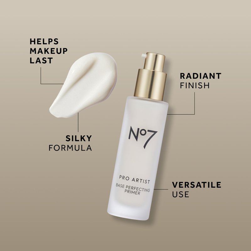 No7 Pro Artist Face Primer for Mature Skin - Blurring Makeup Primer for Long-Lasting Wear - Silky, Illuminating Finish for a Healthy-Looking Glow (1 Fl Oz)