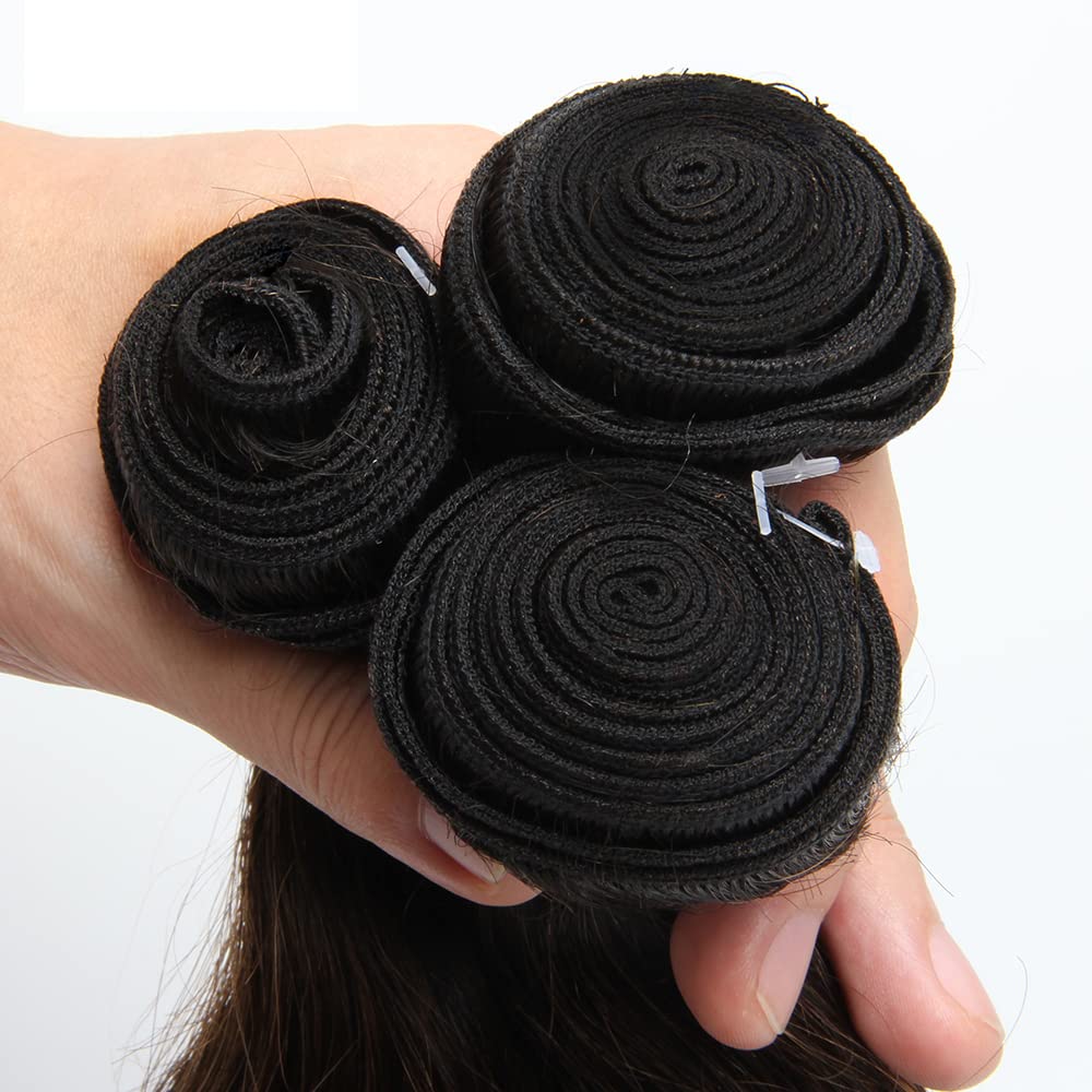 Ombre Body Wave Human Hair Bundles - Two Tone Black & Highlight Brown | 3 Bundles 8-10-12 Inch