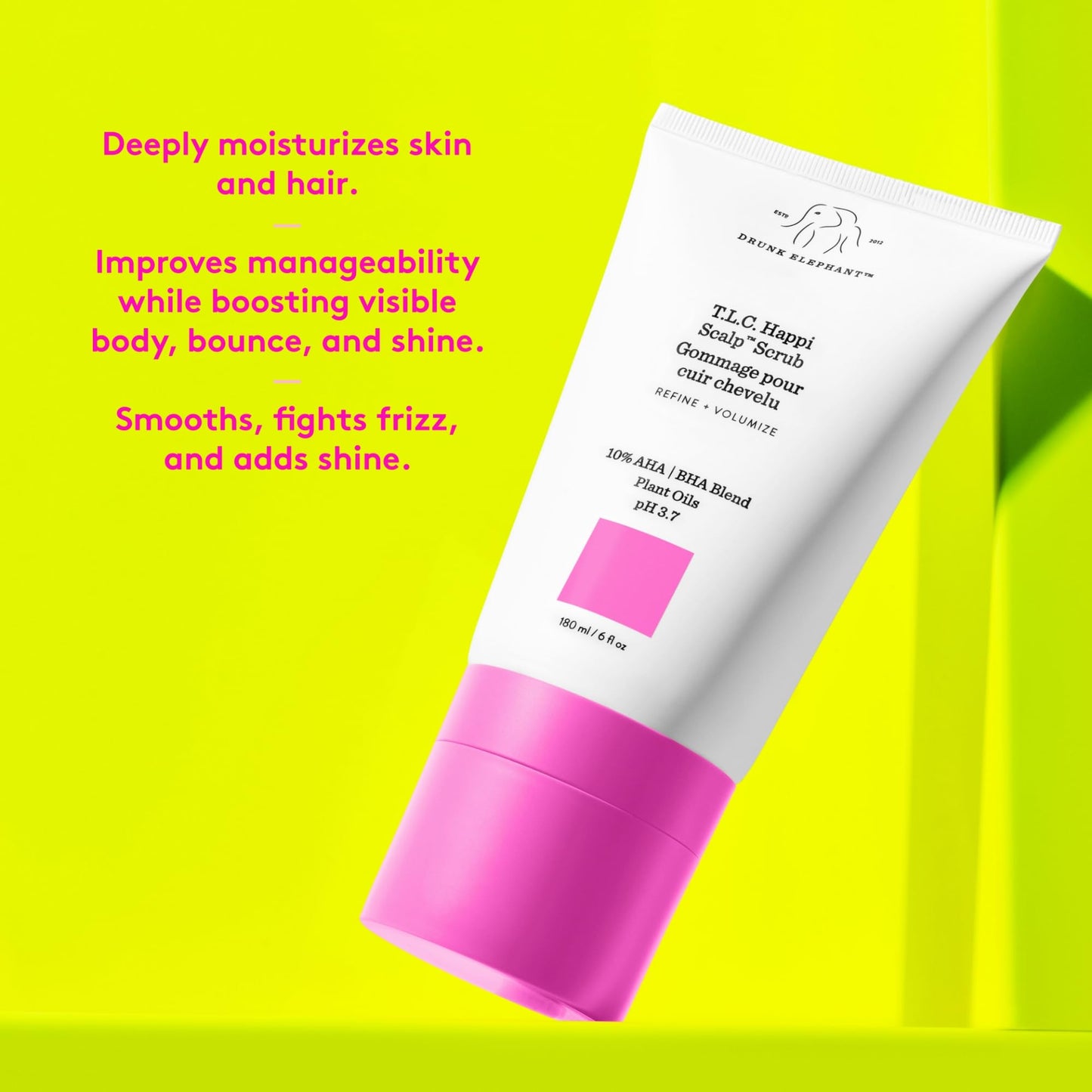 Drunk Elephant T.L.C. Happi Scalp Scrub - 180 ml/6 fl oz - Clean Clinical - Sulfate-Free - Cruelty-Free - Dermatologist-Tested - Free of Essential Oils, Silicones, and SLS