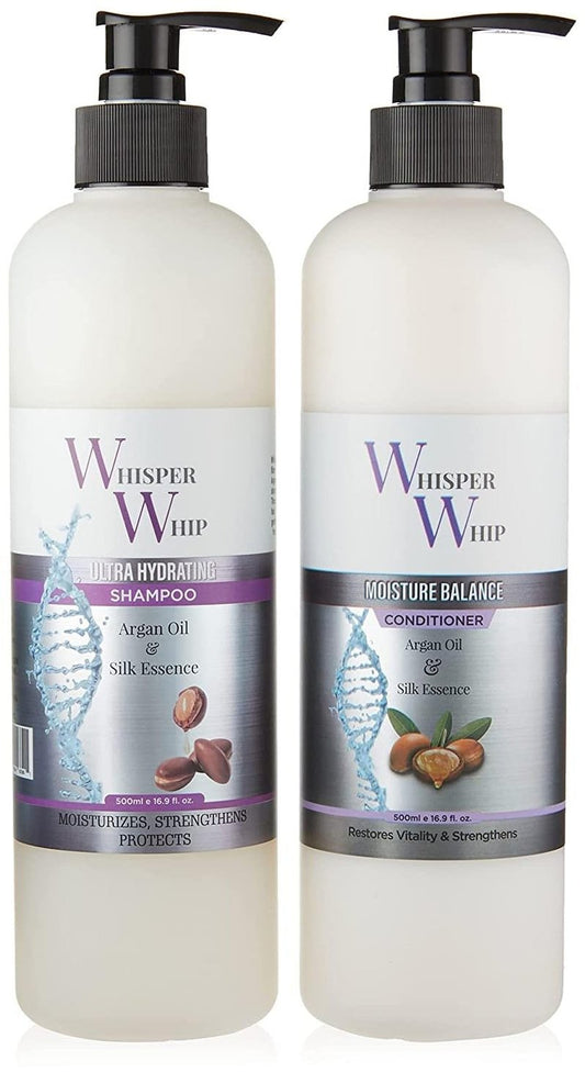 Whisper Whip Combo Set with Ultra Hydrating Shampoo and Moisture Balance Conditioner (2x16oz.)