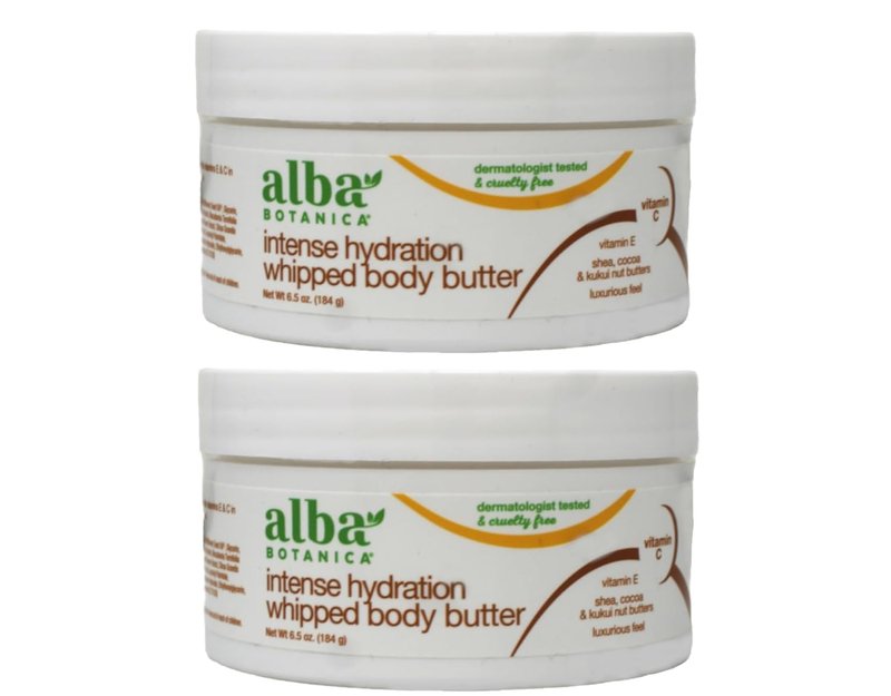 Alba Botanica Kukui Nut Body Cream - Moisturizing Skin Hydration | 6.5 Oz Bottle (Pack of 2)