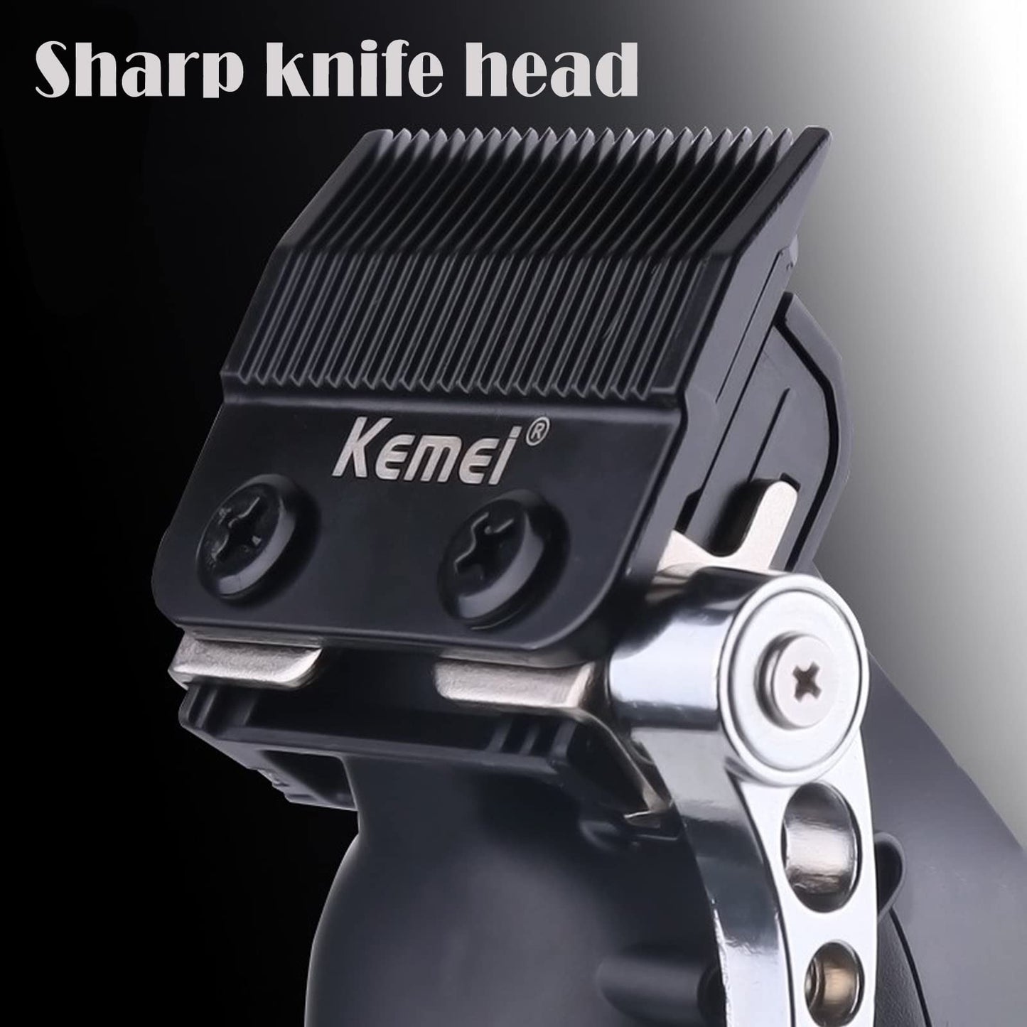 Kemei km 2296 Professional Cordless Hair Clippers for Men, Rechargeable Hair/Beard Trimmers with Base, Adjustable Haircut Machine for Stylists and Barbers Grooming Kit
