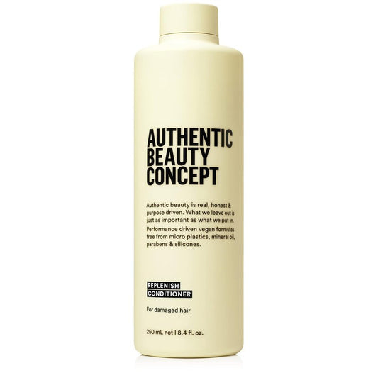 Authentic Beauty Concept Replenish Conditioner - Vegan & Cruelty-Free Formula for Damaged Hair | Seals Cuticle & Restores Shine