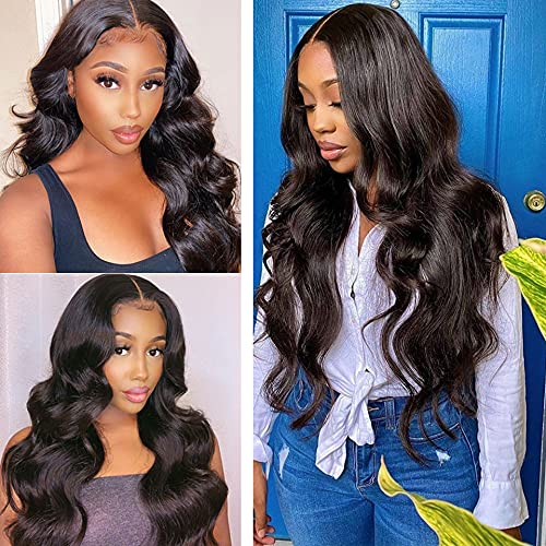 Body Wave Closure - 4x4 Brazilian Human Hair Lace Top | Natural Black, 18 Inch with Baby Hair