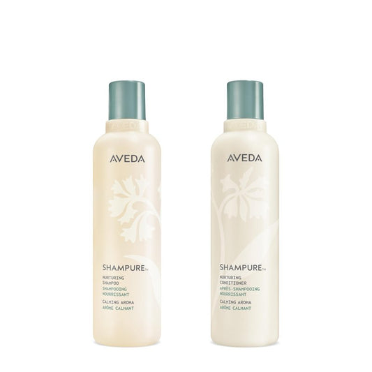 Aveda Shampure Nurturing Shampoo & Conditioner Duo | Daily Shampoo & Conditioner for Normal, Fine to Medium Hair | 96%+ Naturally Derived* | Calming Aroma of Lavender & Ylang Ylang | Full Size