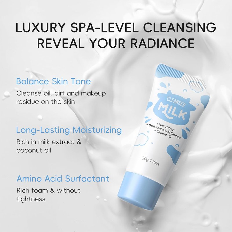 Milk Skincare Set for Girls 8-12 | 21-Piece Teen Skin Care Kit with Cleanser, Serum, Cream & Face Mask