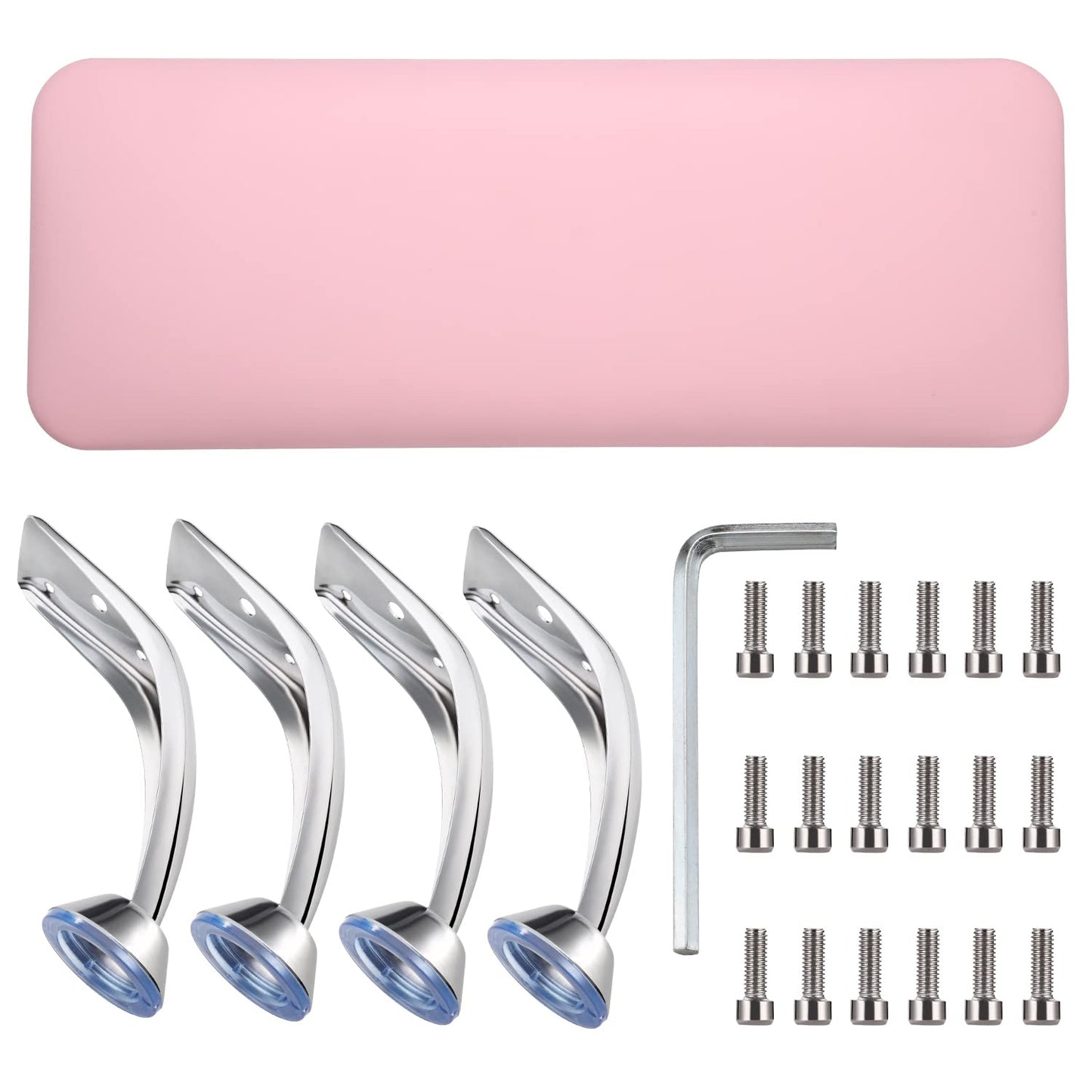 Noverlife Pink Nail Arm Rest, Microfiber Leather Manicure Hand Rest Cushion, Professional Non-Slip Foot Hand Arm Wrist Pillow Stand Hand Holder for Toe & Fingernails Nail Tech Use - Pink