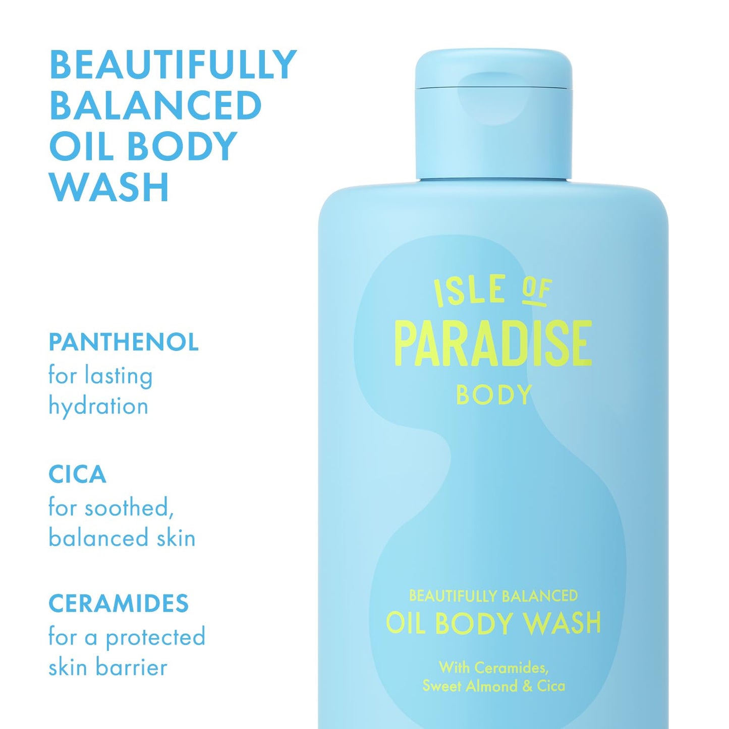 Balanced Oil Cleanser | Isle of Paradise for Soft, Smooth Skin - Ceramides, Panthenol & Cica - 11.15 fl. oz