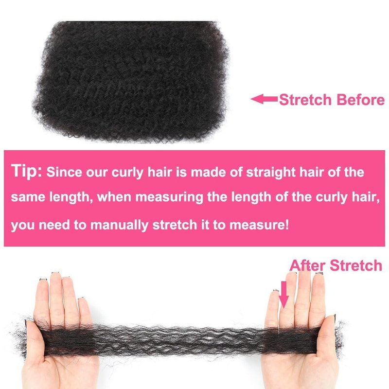 Afro Kinky Curly Hair Bundles - 100% Real Human Hair for Mini Twists, Braids & Locs | 14 Inch, 50g, Natural Dreadlock Bulk