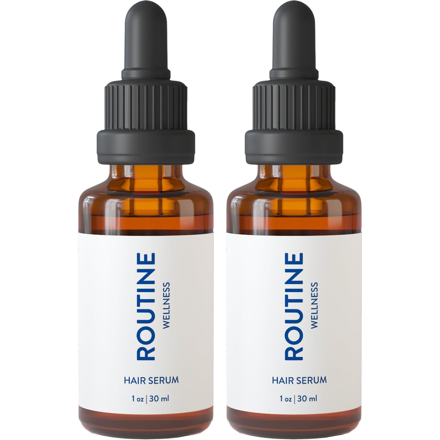 Routine Wellness Hair Treatment Serum for Thinning Hair - Plant-Based Rosemary, Tea Tree & Argan Oils Blend for Strength, Shine & Softer Hair - Clean Ingredients, All Hair Types - 30ml (Pack of 2)