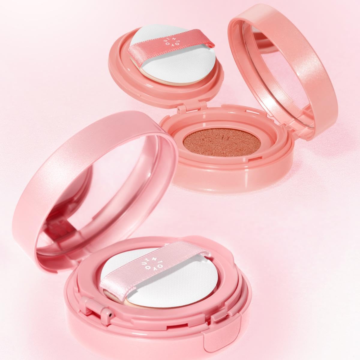 Cream Blush Air Cushion - Moisturizing, Lightweight Liquid Makeup for Cheeks & Eyes | Sunlit Peach, Long-Wearing & Buildable