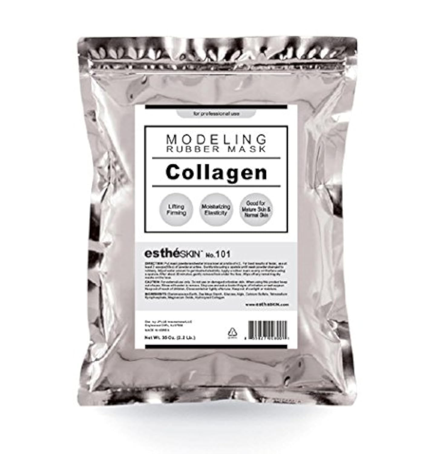 estheSKIN No.101 Collagen Peel Off Type Modeling Rubber Mask for Facial Skin Care Treatment, 35oz