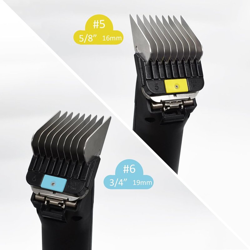 Professional Animal Grooming Combs - Stainless Steel Attachment Guide for A5 Detachable Blade Clippers | Compatible with Wahl, Andis, Oster