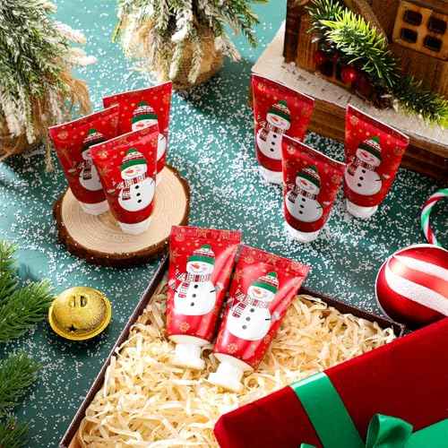 30 Pcs Christmas Hand Cream Bulk Christmas Gifts for Women Xmas Party Favors Mini Hand Lotion Set 1.1 Fl oz Travel Size for Dry Skin Women Mom Coworkers Stocking Stuffers Gifts(Snowman)