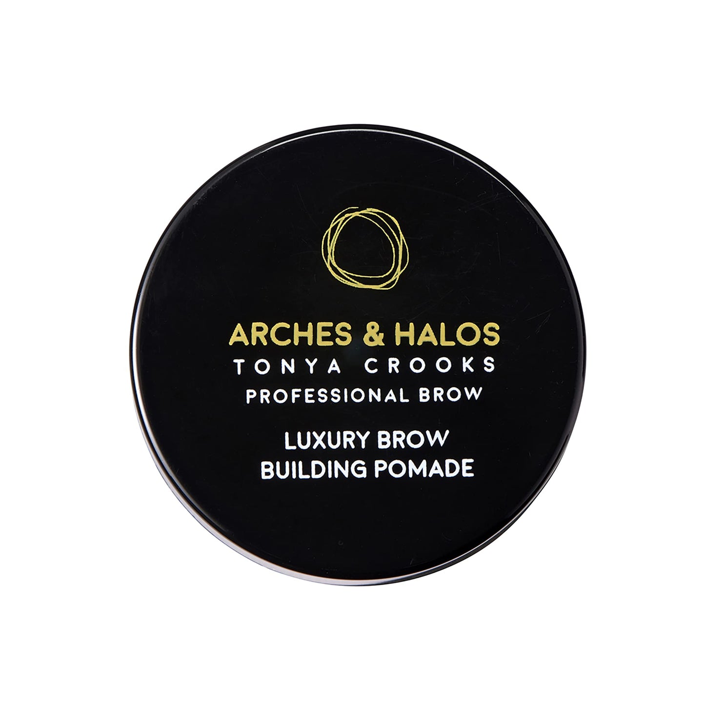 Arches & Halos Luxury Brow Building Pomade - Warm Brown - Tinting Brow Definer for Sculpting and Shaping Eyebrows - Soft, Smudge-Proof, Silky Texture - Lightweight Cream and Gel Blend - 0.016 oz