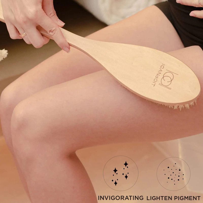 ICANdOIT Very Stiff Dry Brushing Body Brush for Men&Women, Long Handle Dry Skin Brush for Cellulite and Lymphatic Drainage with Natural Agave Cactus Tampico Fiber Bristles