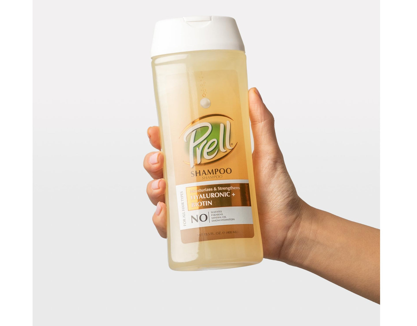 Prell Hyaluronic + Biotin Moisturizes & Strengthens Shampoo for All Hair Types 13.5 fl.oz