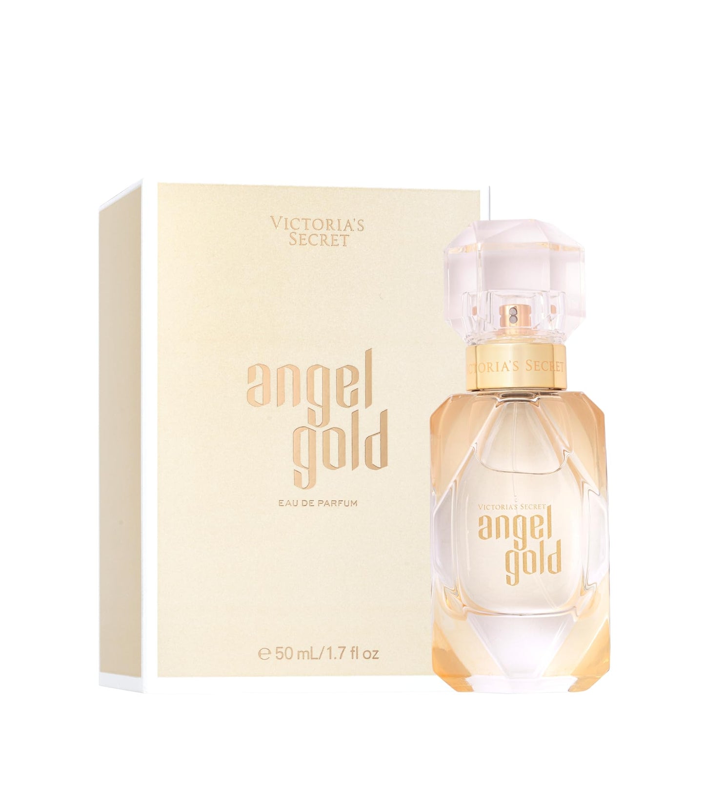 Victoria's Secret Angel Gold Eau de Parfum, Notes of Sparkling Bergamot, Gardenia & Musk, Perfumes for Women (1.7 oz)