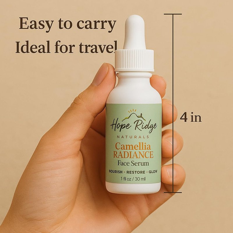 Hope Ridge Naturals Camellia Radiance Face Serum, Ultra-Renewal Oil with Rose & Botanicals, Anti-Aging & Repair, for Normal/Dry/Combination/Mature Skin, Lightweight & Fast-Absorbing
