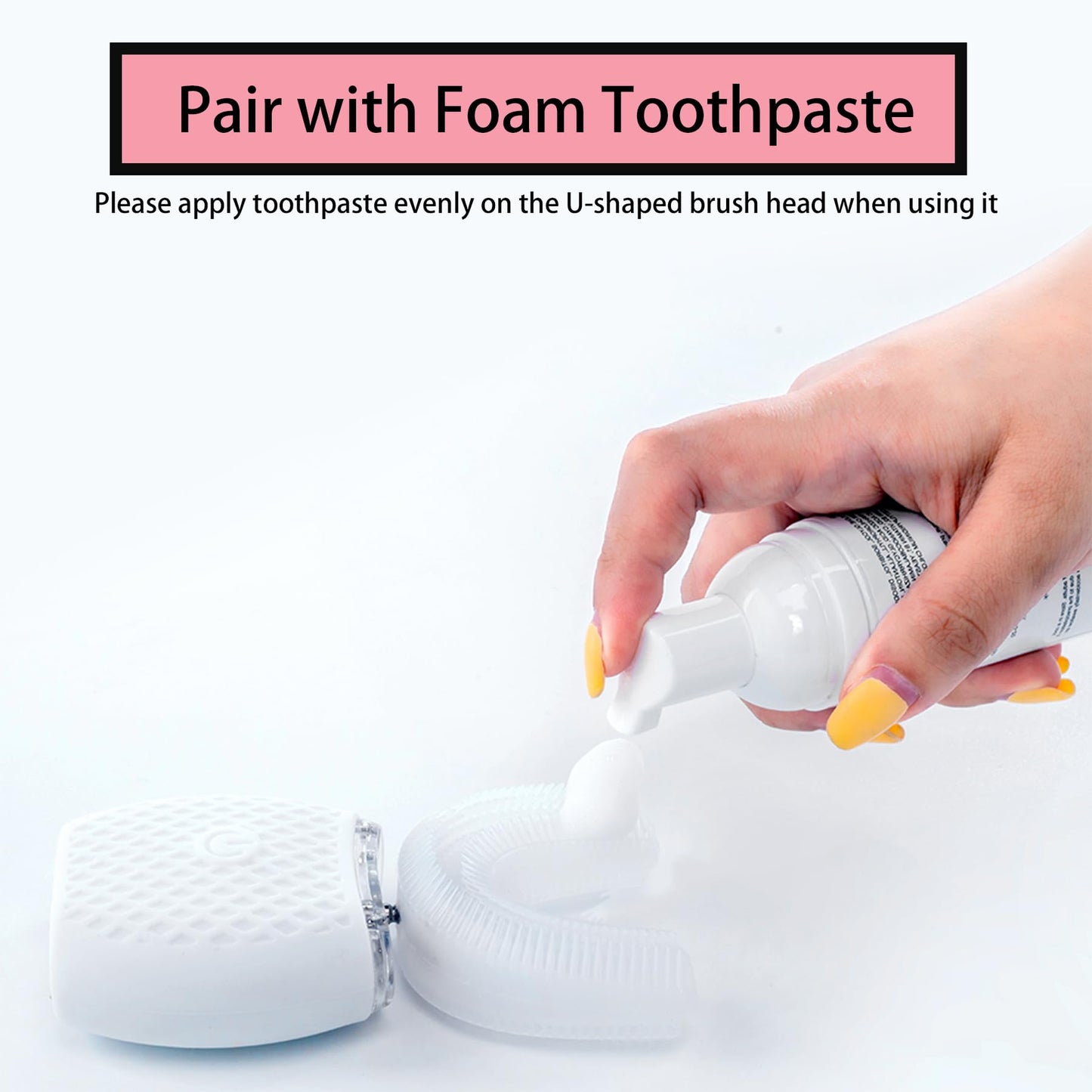 RONGCHUANG Ultrasonic Toothbrush for Adults Automatic Toothbrush with Soft Bristles 30s Timer Rechargeable Portable Design with Wireless Charging Waterproof Washable for Travel Home Use (White)