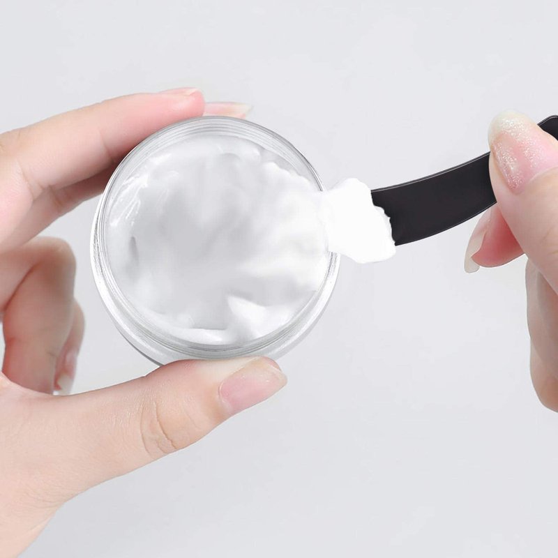 Refillable Cosmetic Sample Jars - 100 Pack 10g Black Travel Containers with Lids & 10 Mini Spatulas