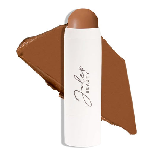 Skip The Brush Cream to Powder Bronzer Stick - Melted Cocoa - 2-in-1 Cream Bronzer and Contour Stick for the Face - Blendable, Buildable, No Brush Needed - Cruelty-Free, Dewy, All Skin Types