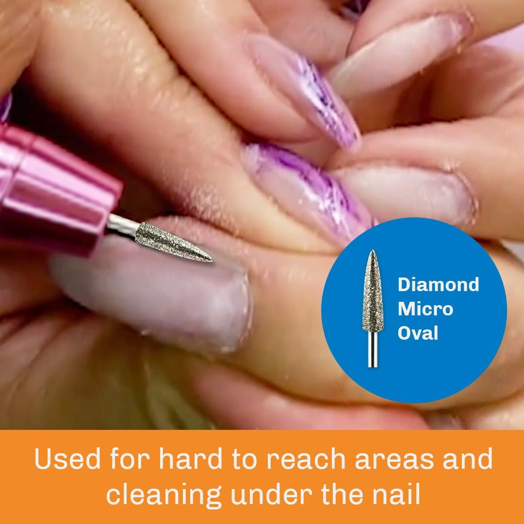 Medicool Russian Bit Kit - Professional Nail File & Polisher Set for Manicure & Pedicure | 10 Bits Included