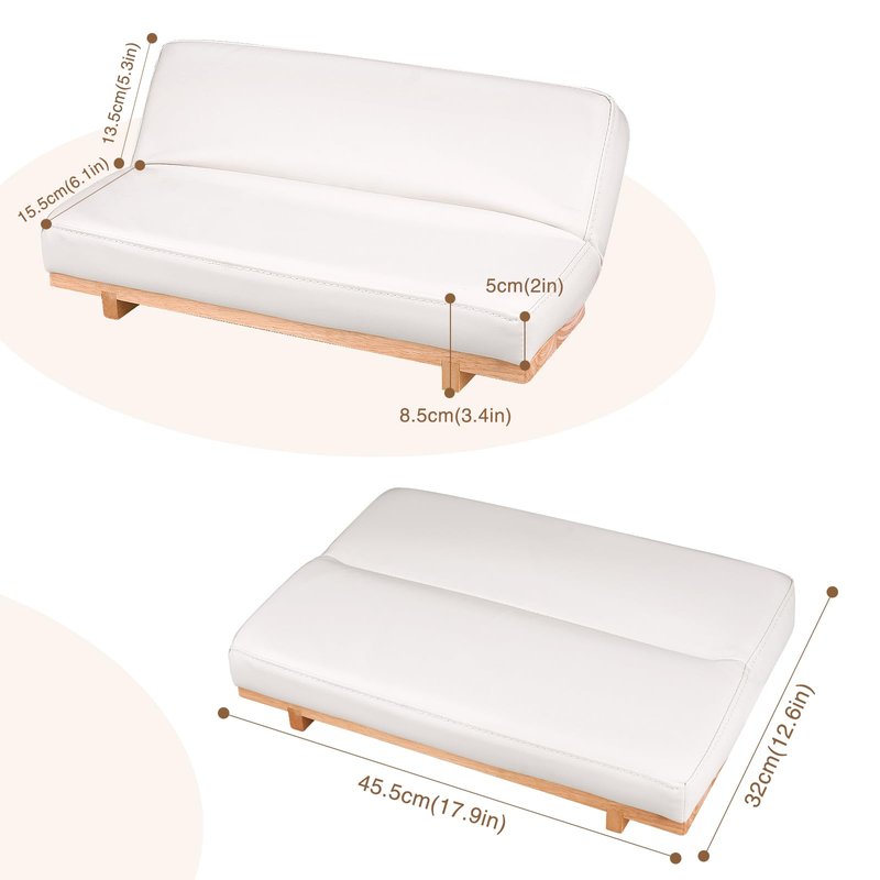 Manicure Arm Rest for Nails Tech, Ultra-Soft Comfy Adjustable Sofa Nail Armrest, AZ GOGO Upgrated Easy-Clean Hand Stand Rest for Manicurists - More Durable, Stain-Resistant (White)