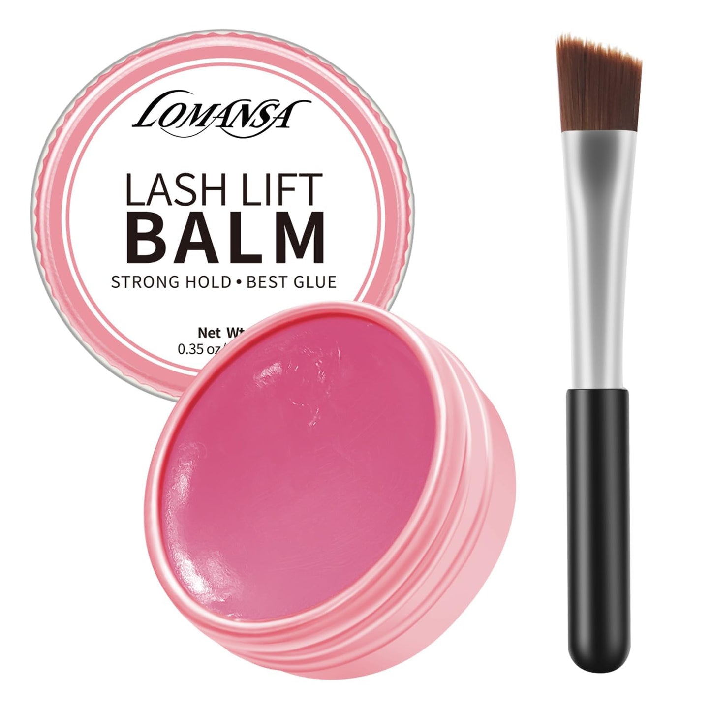 Lomansa Lash Lift Glue Korean Lash Lift Balm Glue Eyelash Perm Balm Fruit Flavor Lifting Curling Gel for Lash Perm Kit 10g (Rose)