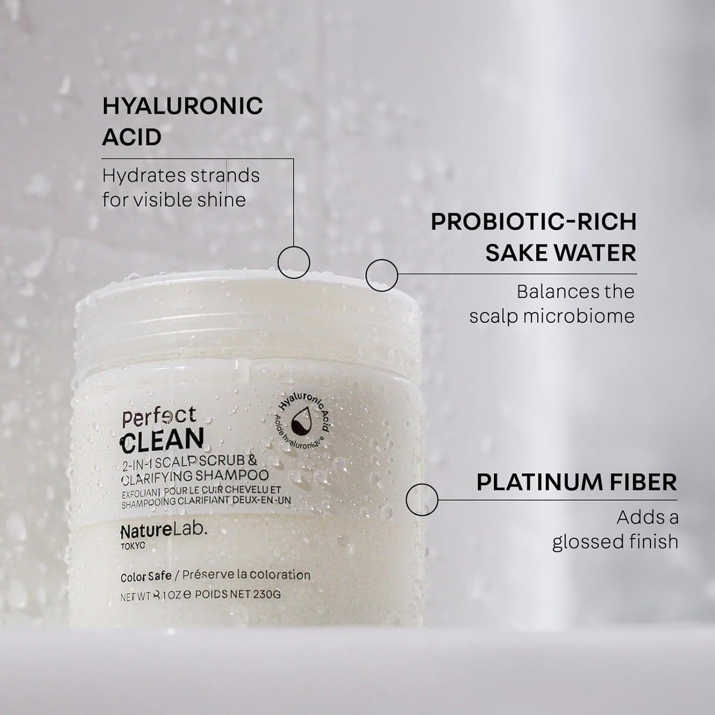 NatureLab.TOKYO Perfect Clean & Repair Treatment Duo | 2-in-1 Clarifying Scalp Scrub & Shampoo 8.1 oz + Repair Masque 6.7 oz
