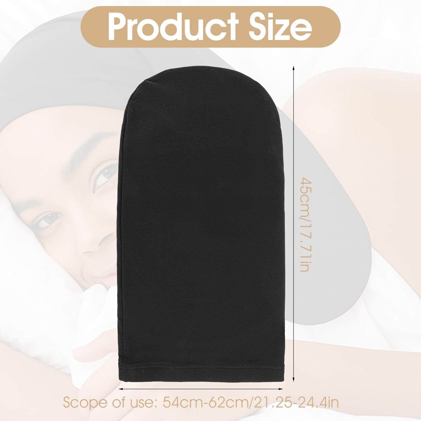 Yuanchu Unisex Dreadlock Cap,10 Pieces Spandex Dreadlock Caps Black Long Hair Dreads Head Wrap Sleep Bonnet Full Cover for Men Women