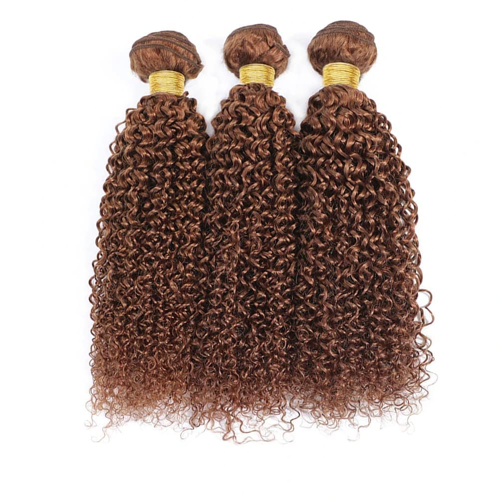 Labamiya Human Hair Bundles 14 16 18 Inch Blonde Light Brown 30# Jerry Curly Bundles Human Hair 12A Unprocessed Soft Sewn In Quick Weave Hair for Black Women