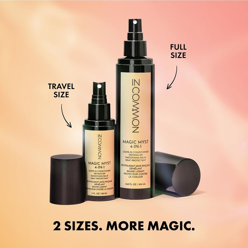 IN COMMON Magic Myst 4-in-1 Spray - Detangler, Anti-Frizz Smoothing, Heat Protectant & Shine Finisher, Hair Styling Mist for All Hair Types, 8.45 Fl Oz.