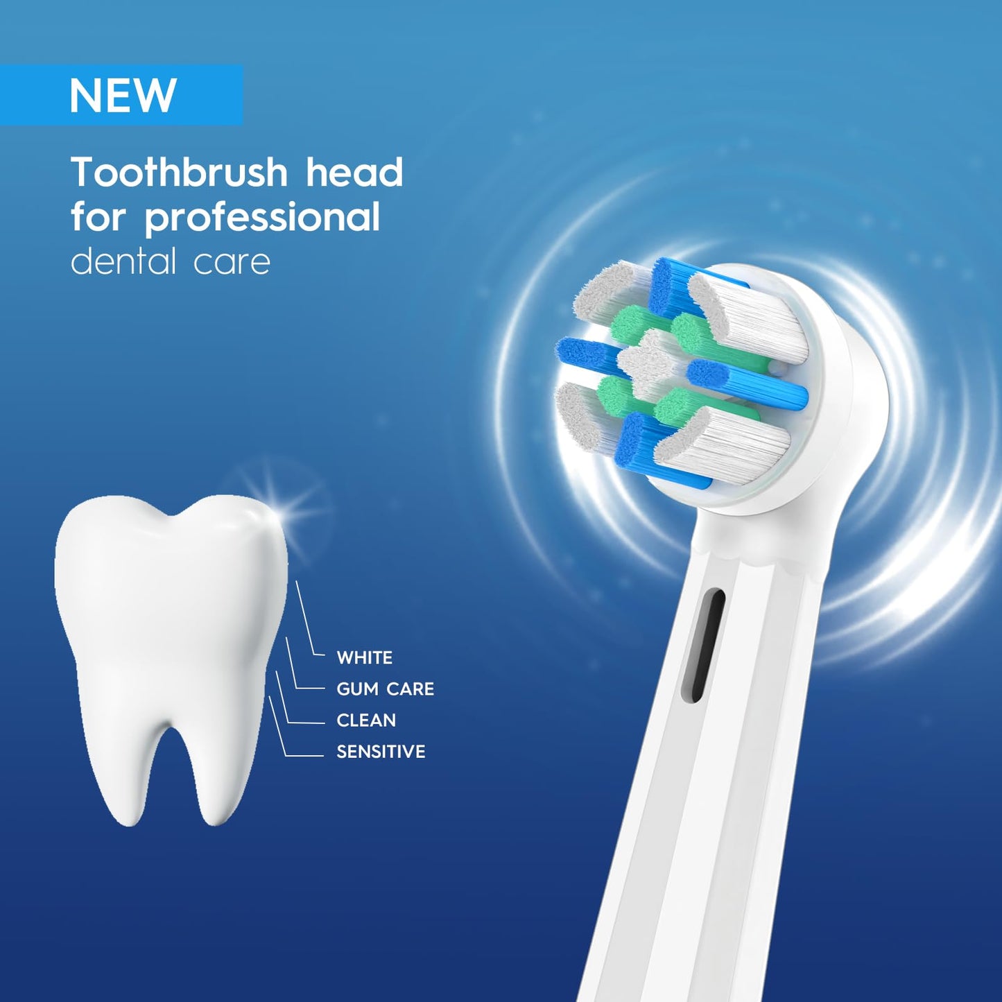 10 Pcs Intelligent Cleaning IO Replacement Heads Compatible with Oral b iO 2/3/4/5/6/7/8/9/10 Series Electric Toothbrush, Brush Heads Compatible with Oral b iO (White)