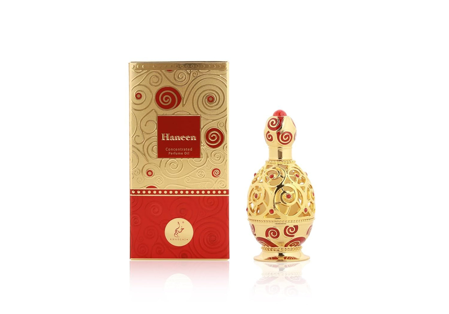 Khadlaj Haneen Gold Concentrated Perfume Oil - Unisex 0.67 Ounce | Long-Lasting Fragrance