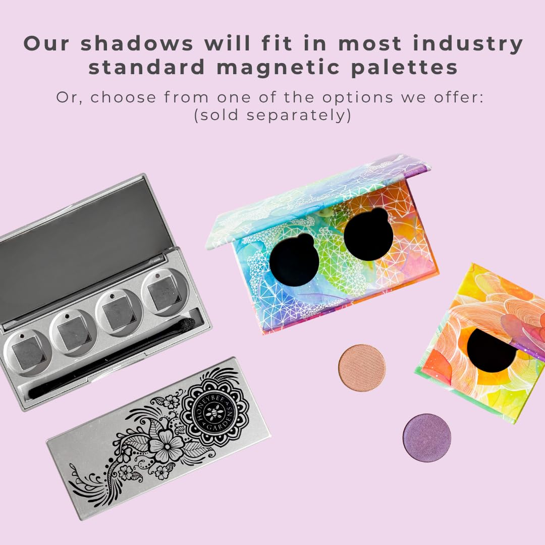 Honeybee Gardens Pressed Powder Eye Shadow Single Refill, Canterbury, Matte Light Dusty Plum, Long-Wearing Crease-Resistant Mineral Color with Botanicals, No Case or Applicator
