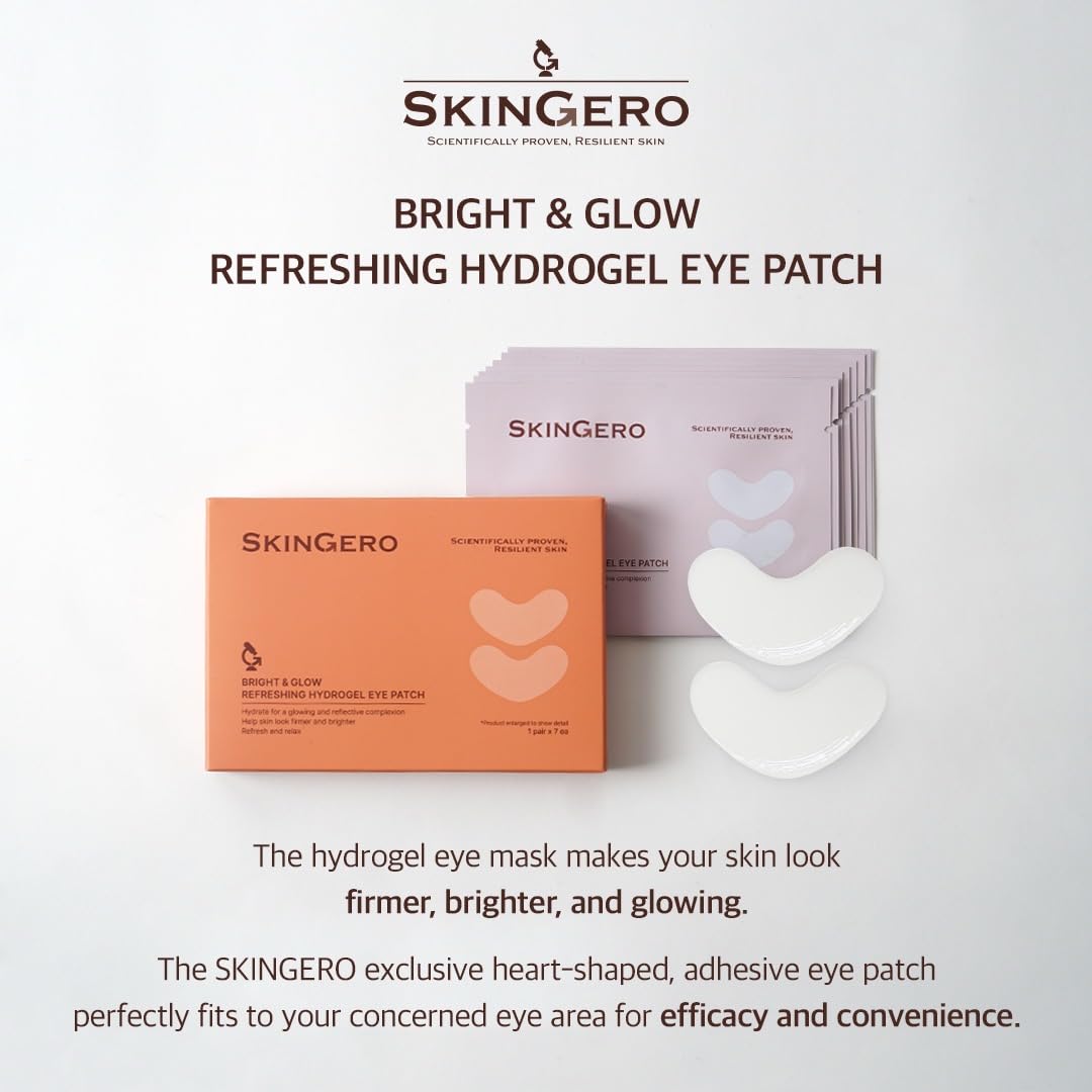 SKINGERO BRIGHT & GLOW REFRESHING HYDROGEL EYE PATCH (7 pairs)