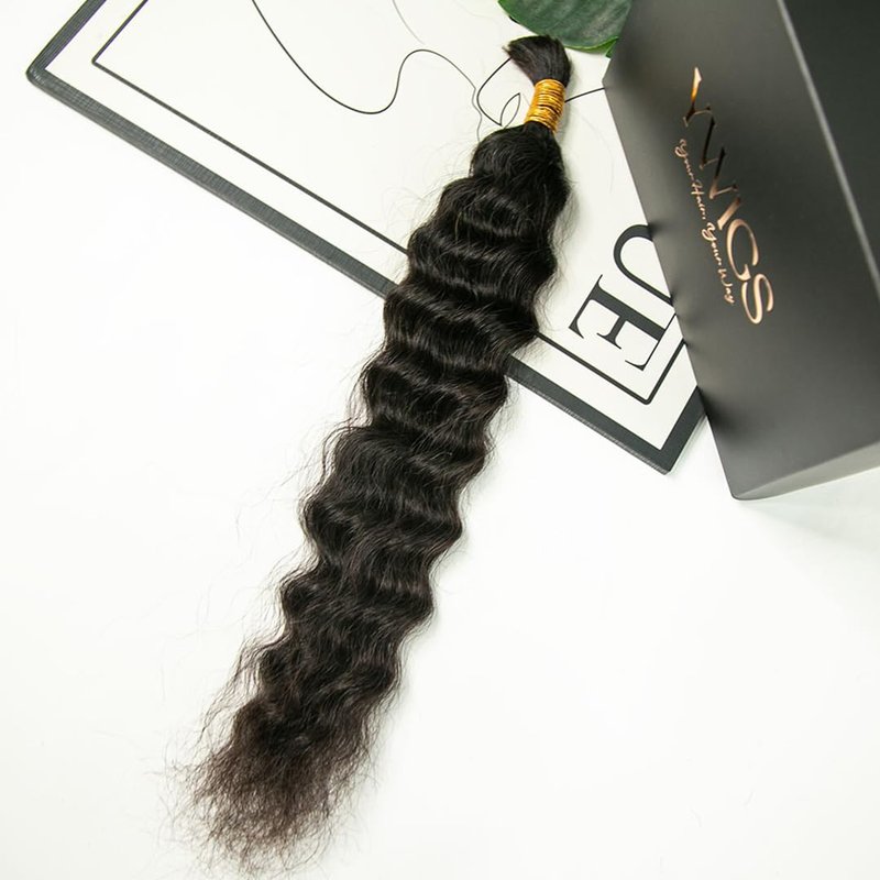 YWIGS Wet and Wavy Human Braiding Hair for Boho Braids 50G No Weft Virgin Human Hair Bulk Human Hair for Braiding 20inch