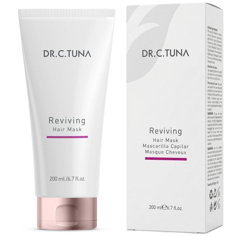 FARMASi Dr. C. Tuna Reviving Hair Mask, Lightweight Nourishing Formula with Garlic Extract, Capixyl & Trichogen, Softening & Shine-Enhancing Care for All Hair Types, 6.7 fl oz