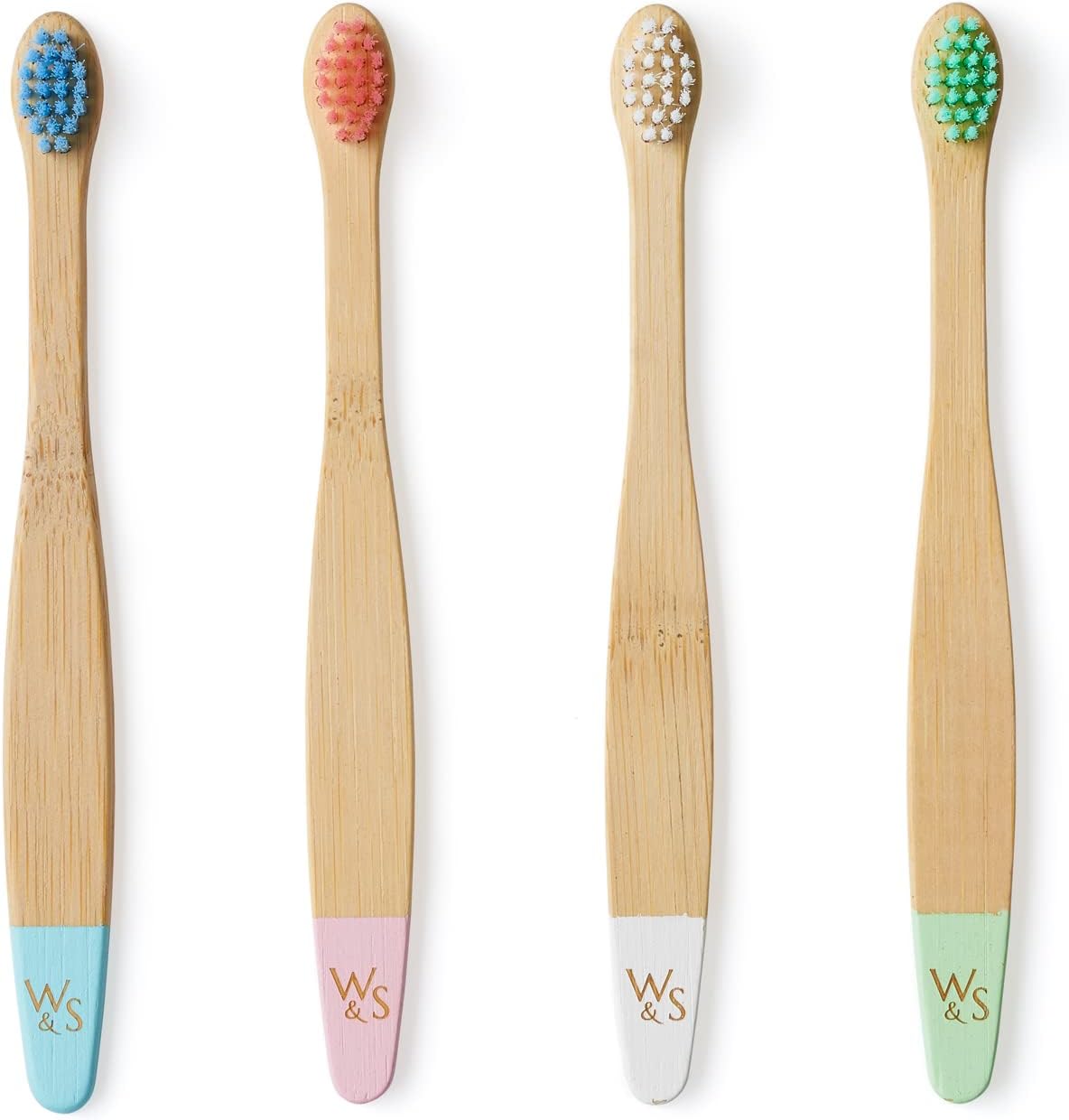 Organic Baby Bamboo Toothbrushes - 4 Pack with Soft Bristles | 100% Compostable & BPA-Free | Vegan-Friendly