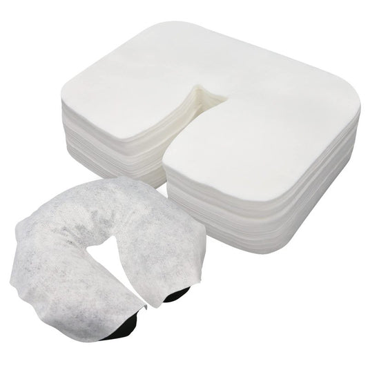 rngwaper 200 Count Disposable Massage Face Cradle Covers Non-Sticking Massage Face Covers Ultra-Soft, Medical-Grade, Fitted Disposable Headrest Covers for Massage Table 14.2" x 10.6"