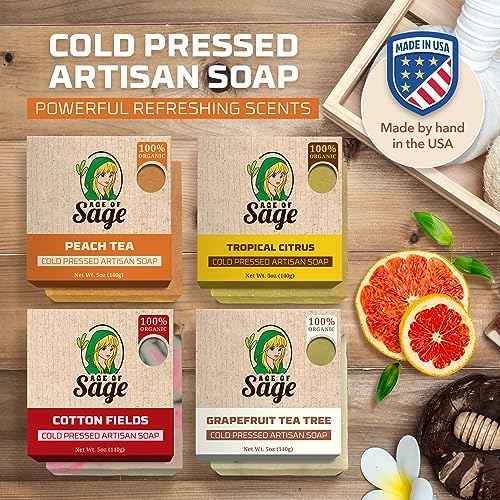 Natural Bar Soap Gift Set for Women Vegan Bath H made Cold Process Artisan with Essential Oil, Aromatic All Moisturizing Wash Soaps, Fragrant Victorian Scent (4 Pack) 1 Count (Pack of 4)