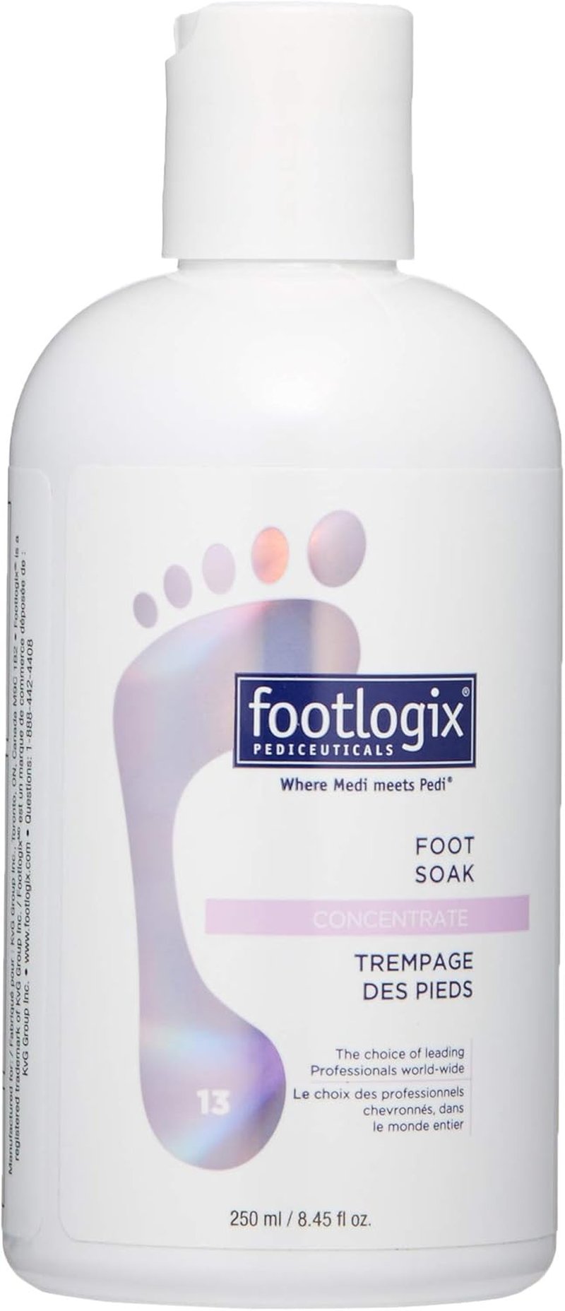 FOOTLOGIX Foot Soak Concentrate - Gentle Cleansing Foot Bath for Softening Dry Feet & Calluses | 8.45 oz